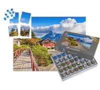 puzzleYOU : Smart Sorted® | Puzzle Photo 1000 pièces « Patagonie, Chili - Torres Del Paine et Lago Pehoe en Patagonie, Chili »