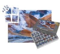 puzzleYOU : Smart Sorted® | Puzzle Photo 1000 pièces « Paysage à Kerlingafjoll, Un Champ de fumée en Islande »
