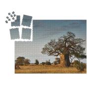 puzzleYOU : Smart Sorted® | Puzzle Photo 1000 pièces « Paysage Africain avec Un Grand Baobab »