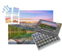 puzzleYOU : Smart Sorted® | Puzzle Photo 1000 pièces « Paysage automnal de l'Eibsee Devant Le Sommet de la Zugspitze au Coucher du Soleil »