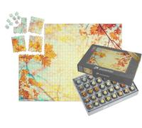 puzzleYOU : Smart Sorted® | Puzzle Photo 1000 pièces « Paysage d'automne en Filigrane avec des feuillages colorés sous Le Soleil »