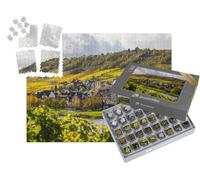 puzzleYOU : Smart Sorted® | Puzzle Photo 1000 pièces « Paysage mosellan et vignobles aux Couleurs dorées de l'automne, Allemagne »