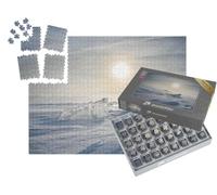 puzzleYOU : Smart Sorted® | Puzzle Photo 1000 pièces « Paysage Pendant Une tempête de Neige au Coucher du Soleil »