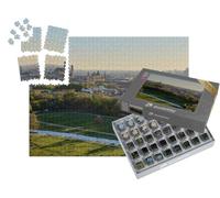 puzzleYOU : Smart Sorted® | Puzzle Photo 1000 pièces « Paysage Urbain de Munich avec Le Jardin Anglais et l'Eisbach »