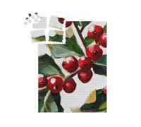 puzzleYOU : Smart Sorted® | Puzzle Photo 1000 pièces « Peinture à l'huile de Noël : Le Houx »
