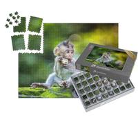 puzzleYOU : Smart Sorted® | Puzzle Photo 1000 pièces « Petit bébé Singe dans la forêt de singes d'Ubud, Bali, Indonésie »