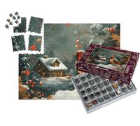 puzzleYOU : Smart Sorted® | Puzzle Photo 1000 pièces « Petit Oiseau à la découverte de la Neige »