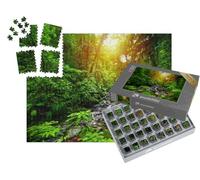 puzzleYOU : Smart Sorted® | Puzzle Photo 1000 pièces « Petit ruisseau dans la Jungle de Guadeloupe, Petites Antilles, Caraïbes »