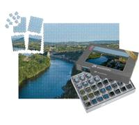 puzzleYOU : Smart Sorted® | Puzzle Photo 1000 pièces « Petit Village Le Long de la rivière, Aiguèze, Sud de la France »