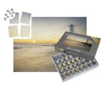 puzzleYOU : Smart Sorted® | Puzzle Photo 1000 pièces « Phare avec des Ailes de Moulin à Vent sur la mer Baltique en Pologne »