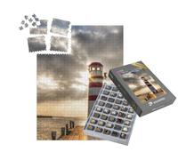 puzzleYOU : Smart Sorted® | Puzzle Photo 1000 pièces « Phare dans Un Magnifique Coucher de Soleil »