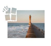 puzzleYOU : Smart Sorted® | Puzzle Photo 1000 pièces « Phare du Feu de Saint-Pol sur la jetée de Dunkerque. France »