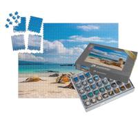 puzzleYOU : Smart Sorted® | Puzzle Photo 1000 pièces « Phoques sur Une Plage des Galapagos, Équateur »