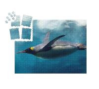 puzzleYOU : Smart Sorted® | Puzzle Photo 1000 pièces « Photo sous-Marine : des Pingouins plongent sous la Glace »