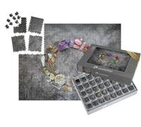puzzleYOU : Smart Sorted® | Puzzle Photo 1000 pièces « Pierres précieuses colorées et Choses Magiques sur Fond Sombre »