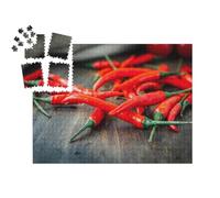 puzzleYOU : Smart Sorted® | Puzzle Photo 1000 pièces « Piment Rouge au-Dessus d'une Table Rustique en Bois »