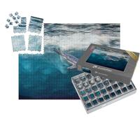 puzzleYOU : Smart Sorted® | Puzzle Photo 1000 pièces « Pingouin Plongeant sous la Glace, Photo sous-Marine »