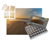 puzzleYOU : Smart Sorted® | Puzzle Photo 1000 pièces « Plage de Calais à marée Basse en Hiver, France »