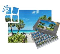 puzzleYOU : Smart Sorted® | Puzzle Photo 1000 pièces « Plage de Sable Blanc dans Les Caraïbes »