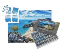 puzzleYOU : Smart Sorted® | Puzzle Photo 1000 pièces « Plage de Sable doré : Tsambika, Rhodes, Grèce »