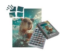 puzzleYOU : Smart Sorted® | Puzzle Photo 1000 pièces « Plaisir de la baignade dans la mer, Capybara à la Noix de Coco »