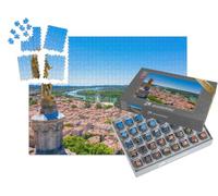 puzzleYOU : Smart Sorted® | Puzzle Photo 1000 pièces « Pont d'Avignon avec Le Palais des Papes et Le Rhône, Pont Saint-Benezet, Provence, France. »