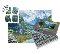 puzzleYOU : Smart Sorted® | Puzzle Photo 1000 pièces « Pont du Diable dans la forêt d'automne au Coucher du Soleil, Bulgarie »