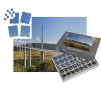 puzzleYOU : Smart Sorted® | Puzzle Photo 1000 pièces « Pont haubané Viaduc de Millau sur la vallée du Tarn, département de l'Aveyron, France »