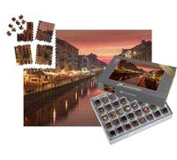 puzzleYOU : Smart Sorted® | Puzzle Photo 1000 pièces « Pont sur Le Canal Naviglio Grande, Milan, Lombardie, Italie »