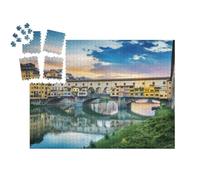 puzzleYOU : Smart Sorted® | Puzzle Photo 1000 pièces « Ponte Vecchio sur Le fleuve Arno à Florence, Italie »