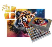 puzzleYOU : Smart Sorted® | Puzzle Photo 1000 pièces « Pop Art Tiger : Fort et Lumineux »