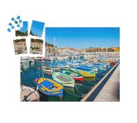 puzzleYOU : Smart Sorted® | Puzzle Photo 1000 pièces « Port de Nice avec Bateaux et Yachts, Cote d'Azur en France »