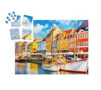 puzzleYOU : Smart Sorted® | Puzzle Photo 1000 pièces « Port de Nyhavn dans Le Centre de Copenhague, Danemark »