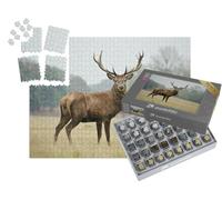 puzzleYOU : Smart Sorted® | Puzzle Photo 1000 pièces « Portrait d'un Fier cerf Rouge dans Une forêt automnale »