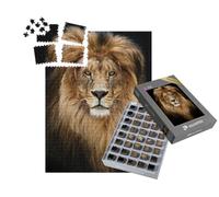 puzzleYOU : Smart Sorted® | Puzzle Photo 1000 pièces « Portrait d'un Lion Impressionnant »