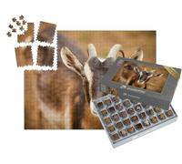 puzzleYOU : Smart Sorted® | Puzzle Photo 1000 pièces « Portrait d'une chèvre dans Une Ferme »