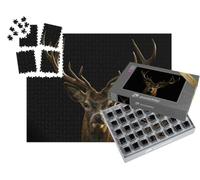 puzzleYOU : Smart Sorted® | Puzzle Photo 1000 pièces « Portrait : Un cerf majestueux avec de Grandes ramures »
