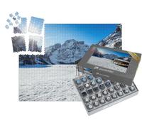 puzzleYOU : Smart Sorted® | Puzzle Photo 1000 pièces « Pragser Wildsee par Un Froid Matin d'hiver avec de la Neige, Italie »