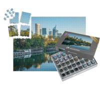 puzzleYOU : Smart Sorted® | Puzzle Photo 1000 pièces « Promenade Le Long de la Seine avec Le Quartier d'affaires de la Défense à Paris »