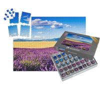 puzzleYOU : Smart Sorted® | Puzzle Photo 1000 pièces « Provence, France. Champ de Lavande été Coucher de Soleil Paysage, célèbre Plateau de Valensole. »