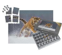 puzzleYOU : Smart Sorted® | Puzzle Photo 1000 pièces « Puissant et majestueux : Le Tigre de Sibérie dans la Neige »