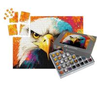puzzleYOU : Smart Sorted® | Puzzle Photo 1000 pièces « Pygargue à Queue Blanche en Couleur Pop Art éclaboussure »
