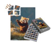 puzzleYOU : Smart Sorted® | Puzzle Photo 1000 pièces « Raton Laveur Jouant avec Une Balle »