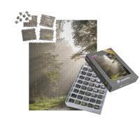 puzzleYOU : Smart Sorted® | Puzzle Photo 1000 pièces « Rayons de Soleil à Travers Le Brouillard dans Une forêt de Montagne en Automne. Vosges, Alsace, France. »