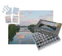 puzzleYOU : Smart Sorted® | Puzzle Photo 1000 pièces « Reflets du Soir dans la rivière près de Montauban »