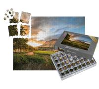 puzzleYOU : Smart Sorted® | Puzzle Photo 1000 pièces « Région viticole de Stellenbosch avec Vue sur Le Simonsberg, Afrique du Sud »