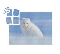 puzzleYOU : Smart Sorted® | Puzzle Photo 1000 pièces « Renard Polaire Blanc dans Son Habitat Naturel, Svalbard, Norvège »