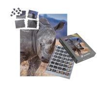 puzzleYOU : Smart Sorted® | Puzzle Photo 1000 pièces « Rhinocéros Blanc, Khama Rhino Sanctuary, Botswana »