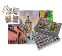 puzzleYOU : Smart Sorted® | Puzzle Photo 1000 pièces « Riquewihr - Rue pittoresque avec des Maisons Traditionnelles à colombages sur la Route des vins d'Alsace. »