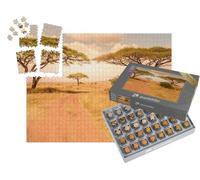 puzzleYOU : Smart Sorted® | Puzzle Photo 1000 pièces « Route à Travers Le Parc National du Serengeti, Tanzanie, Afrique »